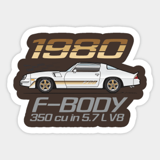 White and Gold Sticker